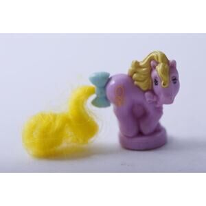 Petite Ponies, Ponytail Ponies, Mirror, Little Purple Toy Figurine with Yellow